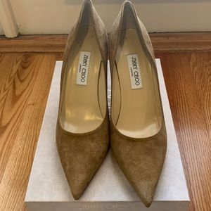 Jimmy Choo Suede  Agnes Chamois Pumps